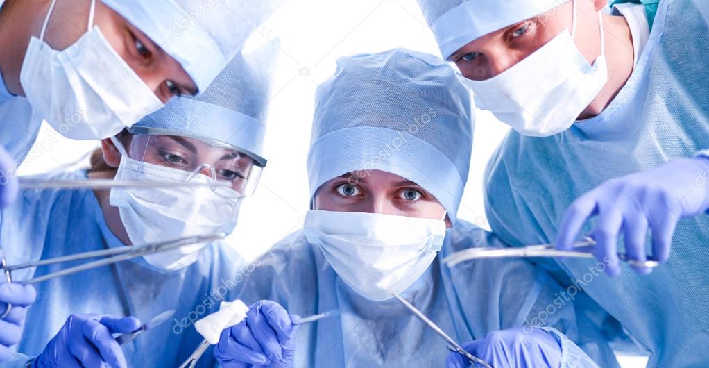 Young surgery team in the operating room