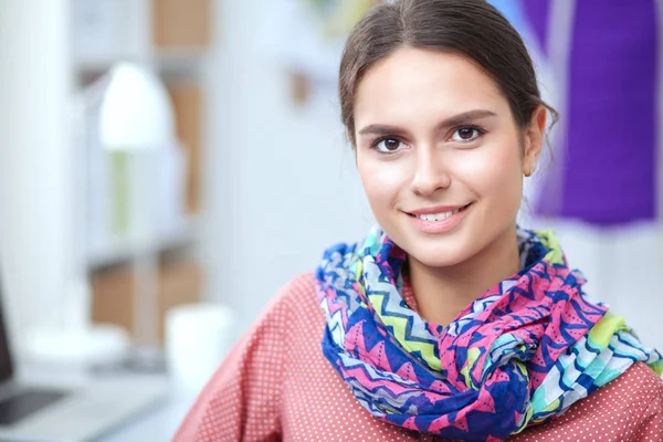 Young fashion designer working at studio. — Stock Photo, Image