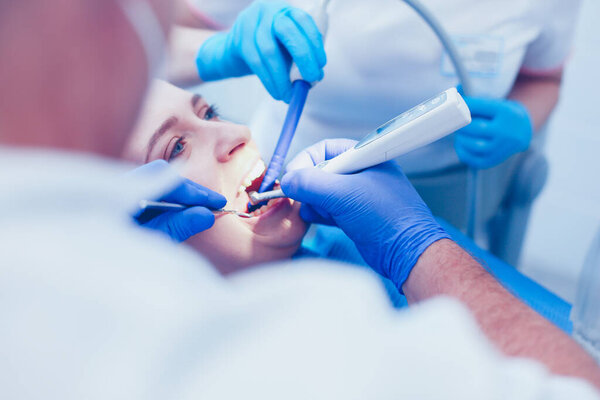 Doctor and patient in the dental clinic