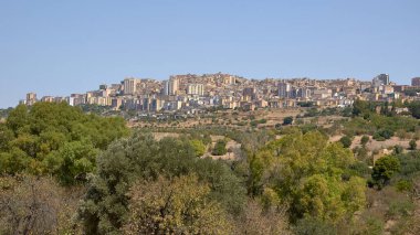 Agrigento şehrinin manzarası