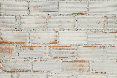 Beyaz boyanmış tuğla duvar arkaplanı veya dokusu 