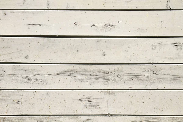 古い白い木製の板の壁 — ストック写真