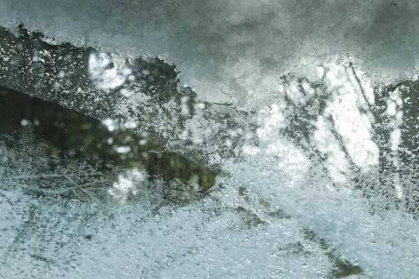 Παγωμένο Παράθυρο Φόντο Έννοια Χειμώνα — Φωτογραφία Αρχείου