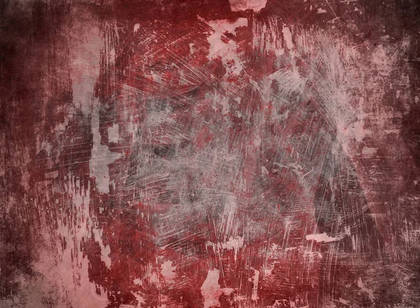 Красный Абстрактный Фон Царапинами Грязью Брызгами — стоковое фото