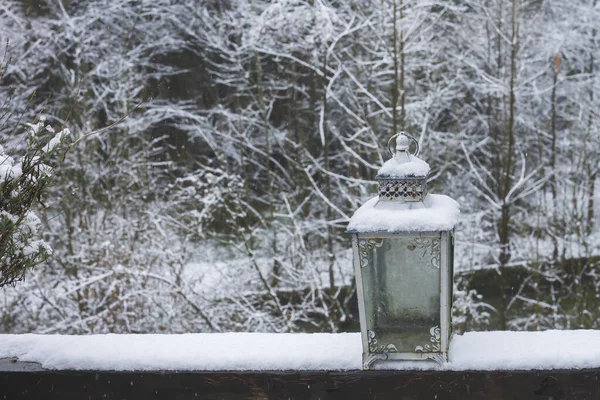 Buitenlamp Winter — Stockfoto