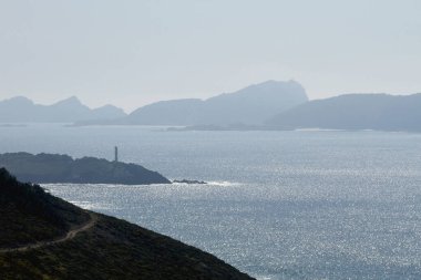 Cabo Home and Cies adaları manzarası, Casgas del Morrazo, Rias Baixas