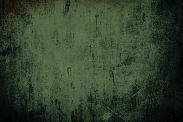 Fundo Parede Grungy Verde Escuro Textura — Fotografia de Stock