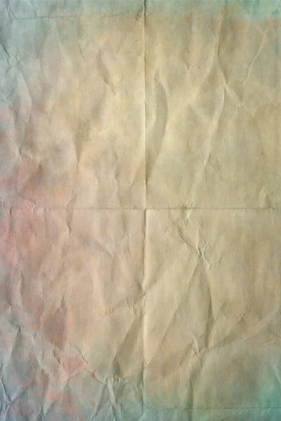 Starý Zmačkaný Papír Textury Nebo Pozadí Pastelovými Tóny — Stock fotografie