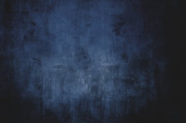 Koyu mavi grungy duvar arkaplanı veya dokusu