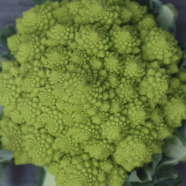 Romanesco Broccoli Med Logaritmiska Spiraler Med Fibonacci Numbe — Stockfoto