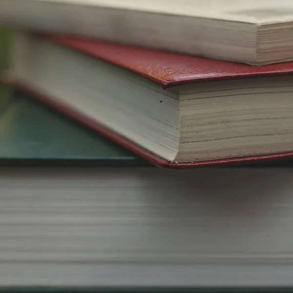 Pile Books Close — Stock Photo, Image