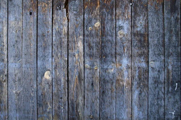 蓝色忧伤的旧木墙 — 图库照片