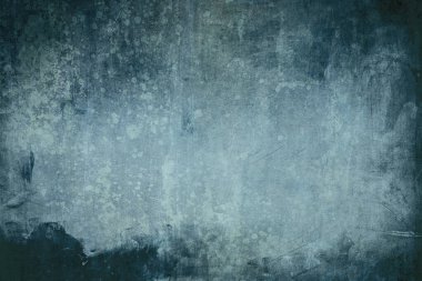 Mavi kirli duvar arkaplanı veya dokusu 