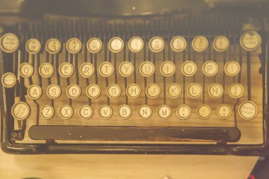 Eski antika daktilonun ayrıntıları 