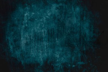 Koyu mavi grungy duvar arkaplanı veya dokusu 