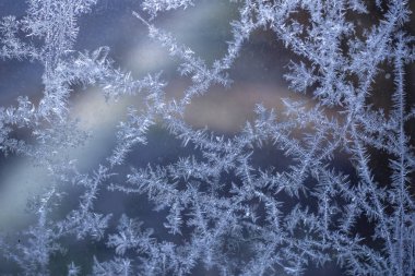 Penceredeki buz, soyut arkaplan 