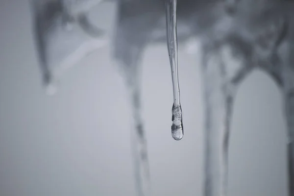 Detalhe Formação Gelo Derretimento — Fotografia de Stock