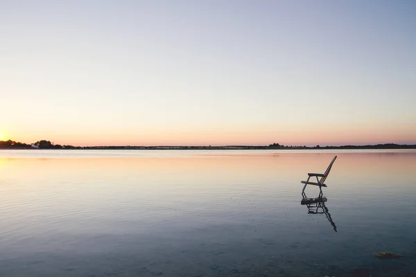 Empty Chair Water Blue Lake — Stock Photo, Image