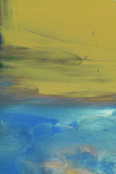 Blauwe Gelige Canvas Achtergrond Textuur — Stockfoto