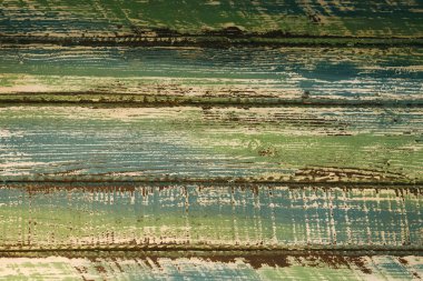 Eski mavi ve yeşil ahşap doku veya arkaplan 