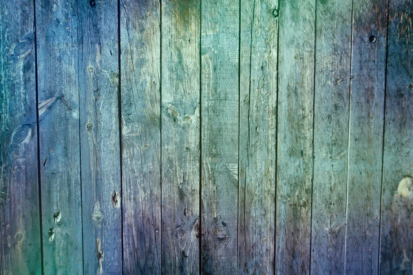 Stará Potemnělá Modrá Dřevěná Zeď — Stock fotografie