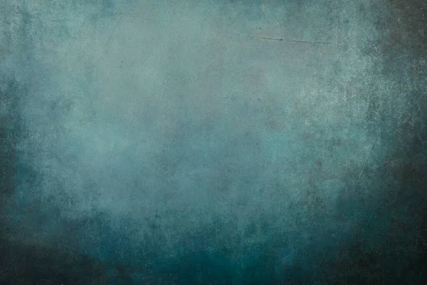 Blauwe Grungy Achtergrond Met Donkere Vignet Randen — Stockfoto