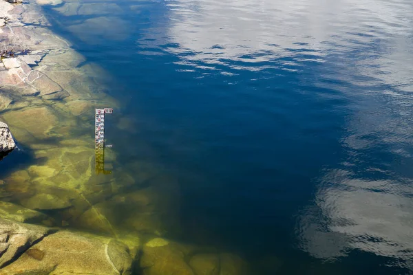 Water Level Marker Reservoir — Stock Photo, Image