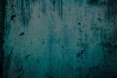 Eski yıpranmış mavi duvarın ayrıntıları 