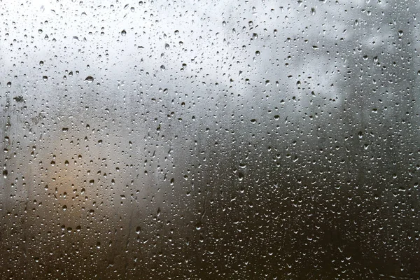 Regen Druppels Een Venster — Stockfoto