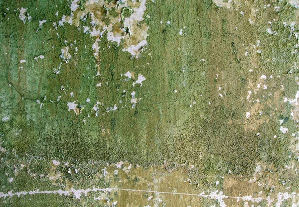 Detail Van Oude Groene Beschimmelde Muur Met Schilferende Verf — Stockfoto