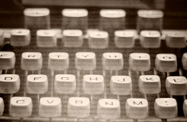 Alte Schreibmaschine Monochromatisches Bild — Stockfoto