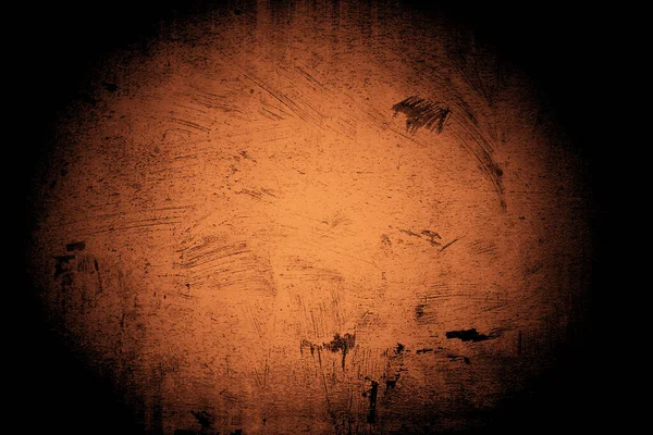 Абстрактный Оранжевый Фон Вокруг Пятнистого Света Черной Виньетки — стоковое фото