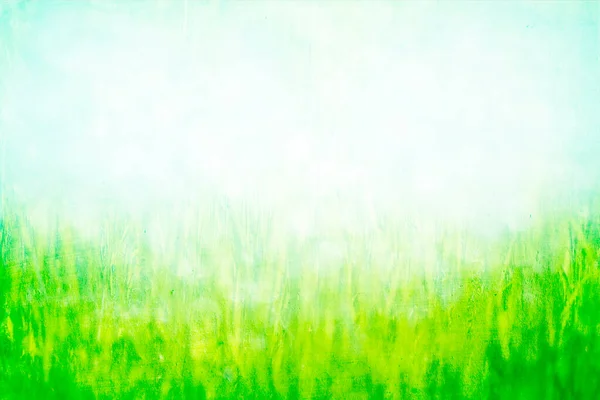 Abstract Groen Natuur Achtergrond Gras Heldere Lucht Doek — Stockfoto