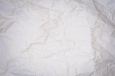 Kırışık beyaz kağıt yaprak.