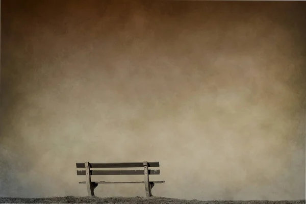 empty bench, sad background - Stock Image - Everypixel