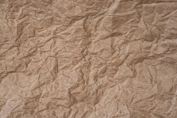 Wrinkled Kraft Paper Background — Stock Photo, Image