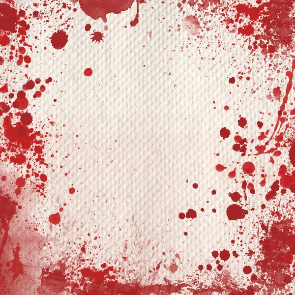White Paper Towel Red Blood Splatters Frame — Stock Photo, Image
