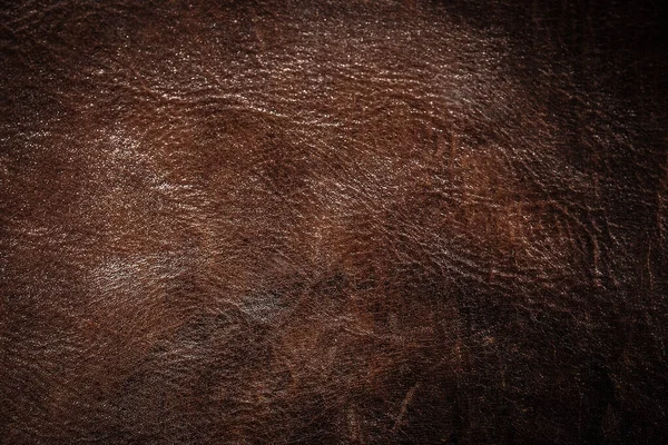 Koyu Kahverengi Deri Arkaplan Veya Doku — Stok fotoğraf