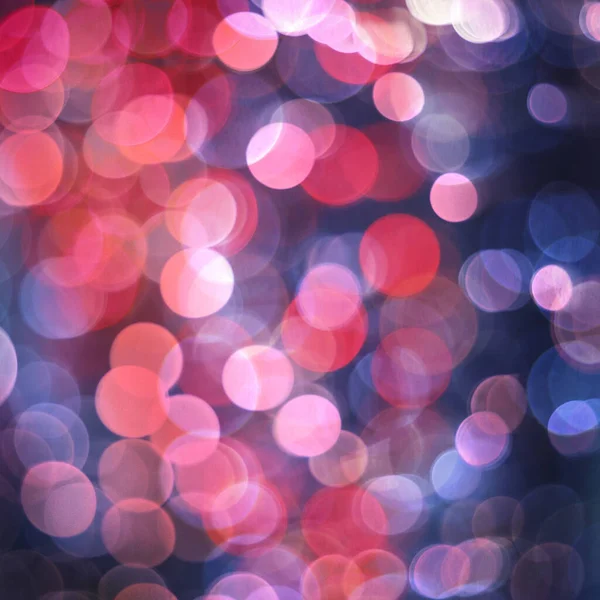 Blu Bokeh Luci Natale Formato Squuare — Foto Stock