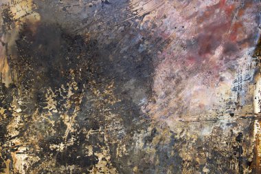 Eski yanmış metalik yaprak kirli dokusu 