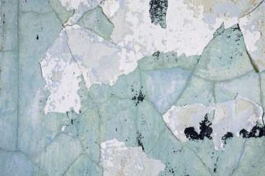 Eski renkli duvar, soyulmuş boya. 