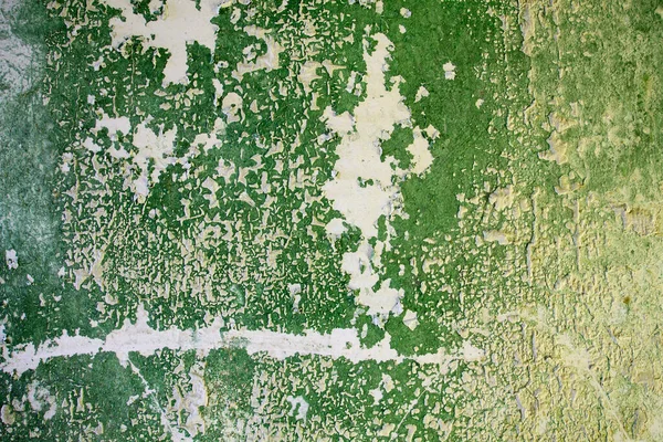 Grüne Peeling Farbe Alter Wand — Stockfoto