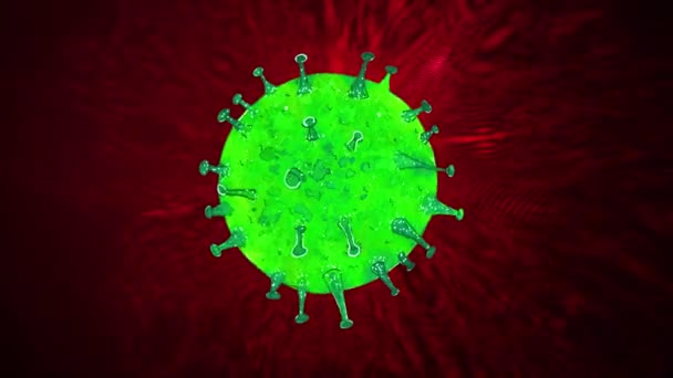 La epidemia del virus corona. Infección en la sangre. Covid-19 — Vídeo de stock