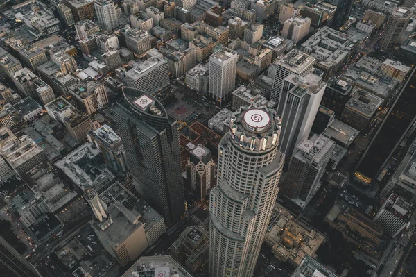 Αεροφωτογραφία Drone του Downtown Los Angeles, Καλιφόρνια — Φωτογραφία Αρχείου