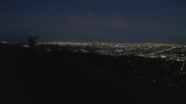 Los Angeles City Lights 'la Hollywood Tabelasında Muhteşem Manzara 