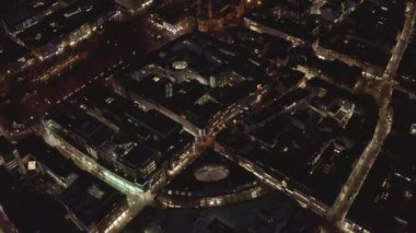 Akşamları Şehrin Yavaş Çekimi, Köln, Almanya 