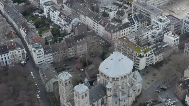 AERIAL: Überflug der Stadt Köln in Deutschland — Stockvideo