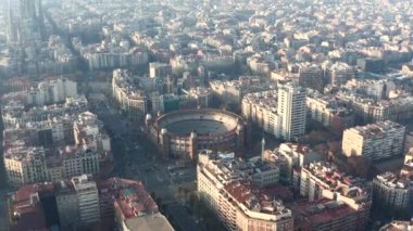 İspanya, Barcelona 'daki La Monumental' de güneşli bir günde 