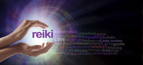 Reiki Vortex Healing słowo Cloud — Zdjęcie stockowe