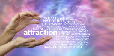 The Law of Attraction Word Cloud  clipart